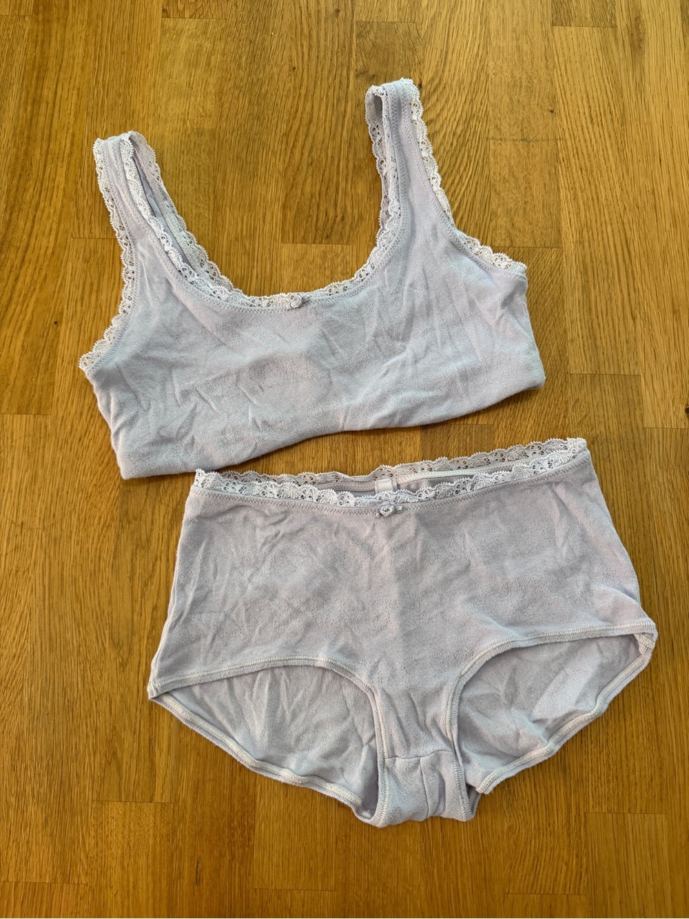 Skims SMALL Lavender Purple Bralette and Sleep Short Lounge Set